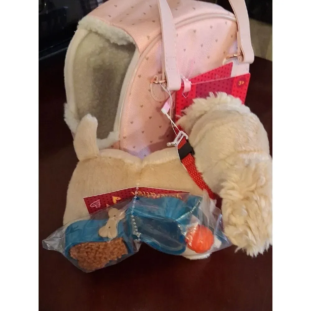 Our Generation Hop In Dog Carrier & Pet Plush Puppy With Leash & Coĺlar Set New